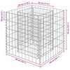 vidaXL Gabionen-Hochbeet Verzinkter Stahl 50&times;50&times;50 cm