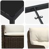 vidaXL Garten Essgruppe mit Kissen 7 pcs Braun Poly-Rattan