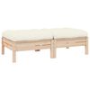 vidaXL Gartensofa 2-Sitzer mit Kissen in Creme Massivholz Kiefer