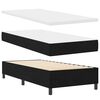 vidaXL Boxspringbett mit Matratze Schwarz 90 x 190 cm Stoff