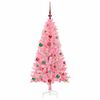 vidaXL Weihnachtsbaum mit 150 LEDs mit St&auml;nder Rosa 150 cm PVC