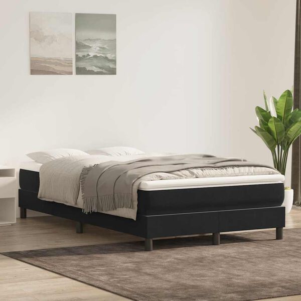 vidaXL Boxspringbett ohne Matratze Schwarz 120x210 cm Samt