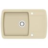 vidaXL Granitsp&uuml;le Einzelbecken Beige