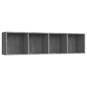 vidaXL B&uuml;cherschrank/TV-Schrank Grau Sonoma 143x30x36cm Holzwerkstoff