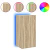 vidaXL TV-Wandschrank mit LED-Leuchten Sonoma-Eiche 40,5x35x80 cm