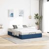 vidaXL Ottoman-Bett ohne Matratze Blau 140x200 cm Stoff