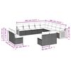 vidaXL 13-teiliges Gartensofa-Set mit Kissen, schwarzes Polyrattan