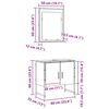 vidaXL Badezimmerm&ouml;bel-Set Wandmontiert 2 pcs Schwarz Holzwerkstoff