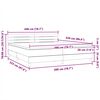 vidaXL Boxspringbett mit Matratze & LED Rosa 200x220 cm Samt