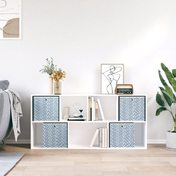 vidaXL Faltboxen 4 Stk. Blau 32x32x32 cm Vlies