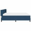 vidaXL Boxspringbett mit Matratze Blau 200 x 200 cm Polyester