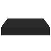 vidaXL Schweberegale 2 Stk. Schwarz 23x23,5x3,8 cm MDF