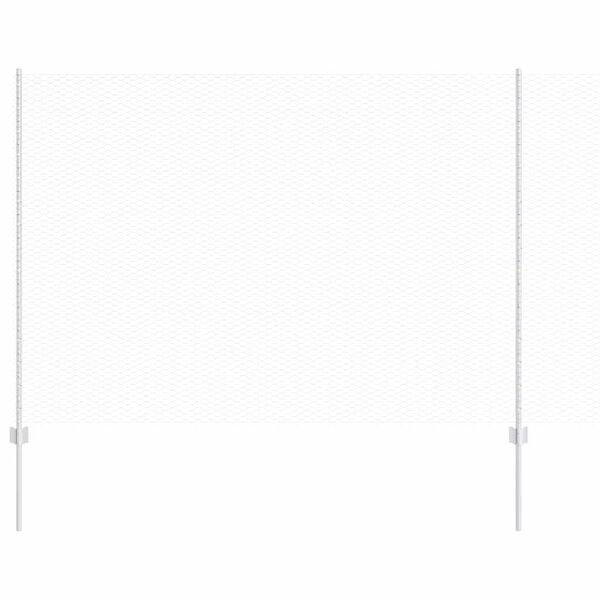 vidaXL Zaun mit Pfosten Silber 1,6 x 10 m Stahl