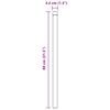 vidaXL Zaunpfosten 2 pcs Silber 80 cm Pulverbeschichteter Stahl
