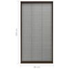vidaXL Insektenschutz-Plissee f&uuml;r Fenster Aluminium Braun 80x160 cm