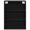 vidaXL Highboard Schwarz Eichen-Optik 69,5 x 34 x 180 cm Holzwerkstoff