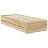 vidaXL Bettrahmen Sonoma-Eiche 75 x 190 cm Ingenieurs Holz