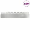 vidaXL Rasenkanten 20 pcs Silber 103 x 0,05 x 22 cm Verzinkter Stahl