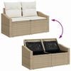 vidaXL Sofa Set mit Kissen 6 pcs Poly-Rattan