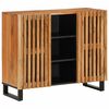 vidaXL Sideboard 90x34x75 cm Massivholz Akazie