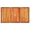 vidaXL Gartentisch Grau 140x80x75 cm Poly Rattan Akazienholz
