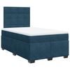 vidaXL Boxspringbett mit Matratze Blau 120x200 cm Samt