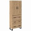 vidaXL Highboard 2 Stk. Artisan-Eiche 69,5 x 34 x 180 cm