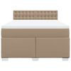 vidaXL Boxspringbett Matratze Cappuccino-Braun 160x200 cm Kunstleder