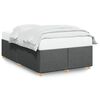 vidaXL Bettgestell ohne Matratze Dunkelgrau 120x190 cm Stoff