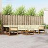 vidaXL Outdoor-Sofagarnitur mit Kissen 8 pcs Natur und Creme