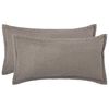 vidaXL Kissenbezug 2 pcs HOUTEN Hellgrau 40 x 70 cm Boucl&eacute;
