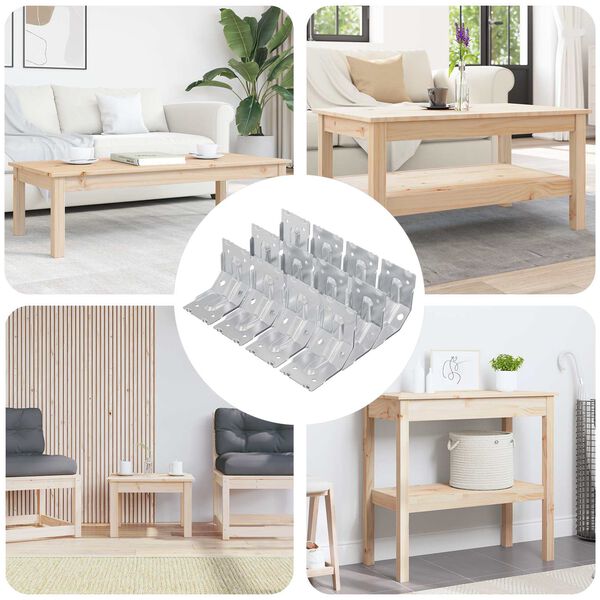 vidaXL Halterung 212 pcs Zink-beschichtet 106 x 55 x 1,5mm Stahl