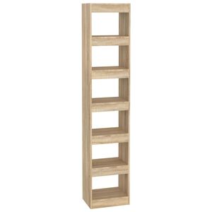 vidaXL B&uuml;cherregal/Raumteiler Sonoma-Eiche 40x30x198 cm