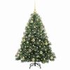 vidaXL K&uuml;nstlicher Weihnachtsbaum mit 150 LEDs Gr&uuml;n 120 cm PE und PVC
