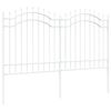 vidaXL Gartenzaun Woerden 240 x 165 cm Pulverbeschichteter Stahl Wei&szlig;