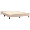 vidaXL Boxspringbett mit Matratze & LED Cappuccino-Braun 140x200cm