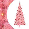 vidaXL Weihnachtsbaum mit LED-Beleuchtung Rosa 180 cm PVC und Stahl
