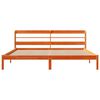 vidaXL Bettgestell mit Kopfteil ohne Matratze Wachsbraun 180x200 cm