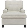 vidaXL Lounge-Liege mit Kissen Creme 91 x 157 x 91 cm Samt