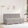 vidaXL Modulares Sofa ohne Armlehnen Hellgrau 55 cm Gelockter Wollstoff