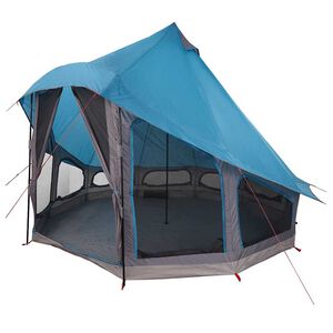 vidaXL Familien-Tipi-Zelt Tipi mit Dach Blau 404 x 370 x 270 cm