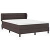 vidaXL Boxspringbett mit Matratze Dunkelbraun 140 x 190 cm Stoff