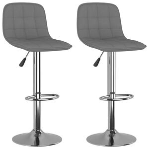 vidaXL Barhocker 2 Stk. Hellgrau Stoff