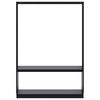 vidaXL Kleiderständer mit Schuhablage Schwarz 113x40x157,5 cm