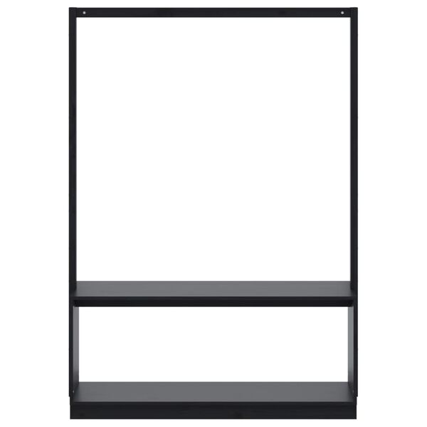 vidaXL Kleiderständer mit Schuhablage Schwarz 113x40x157,5 cm