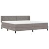 vidaXL Boxspringbett mit Matratze Taupe 200 x 200 cm Polyester