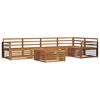vidaXL Outdoor-Sofagarnitur 6 stk. Natur