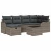 vidaXL Gartensofa-set 7 stk. Poly Rattan