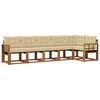 vidaXL Outdoor-Sofagarnitur mit Kissen 6 pcs Natur und Beige