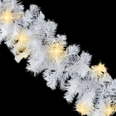 vidaXL Weihnachtsgirlande mit LED-Lichtern 10 m Weiß